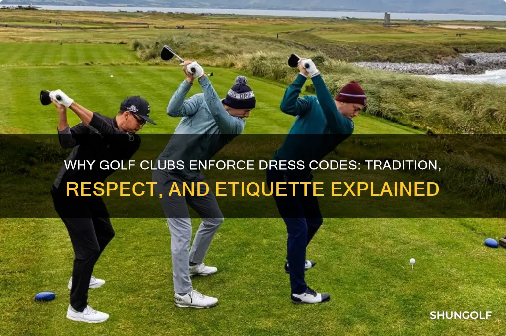 why do golf clubs have dress codes