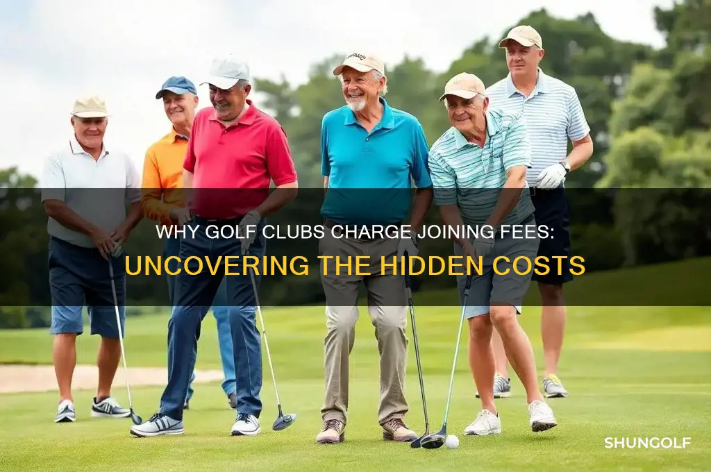 why do golf clubs have joining fees
