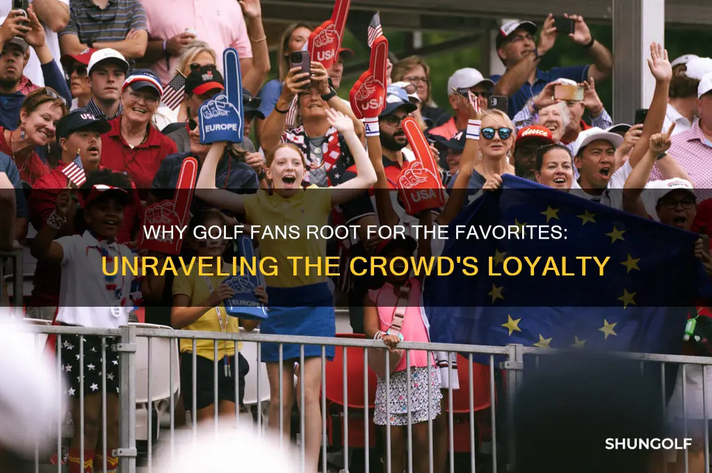 why do golf fans cheer for the favorites