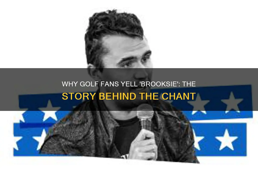 why do golf fans yell brooksie