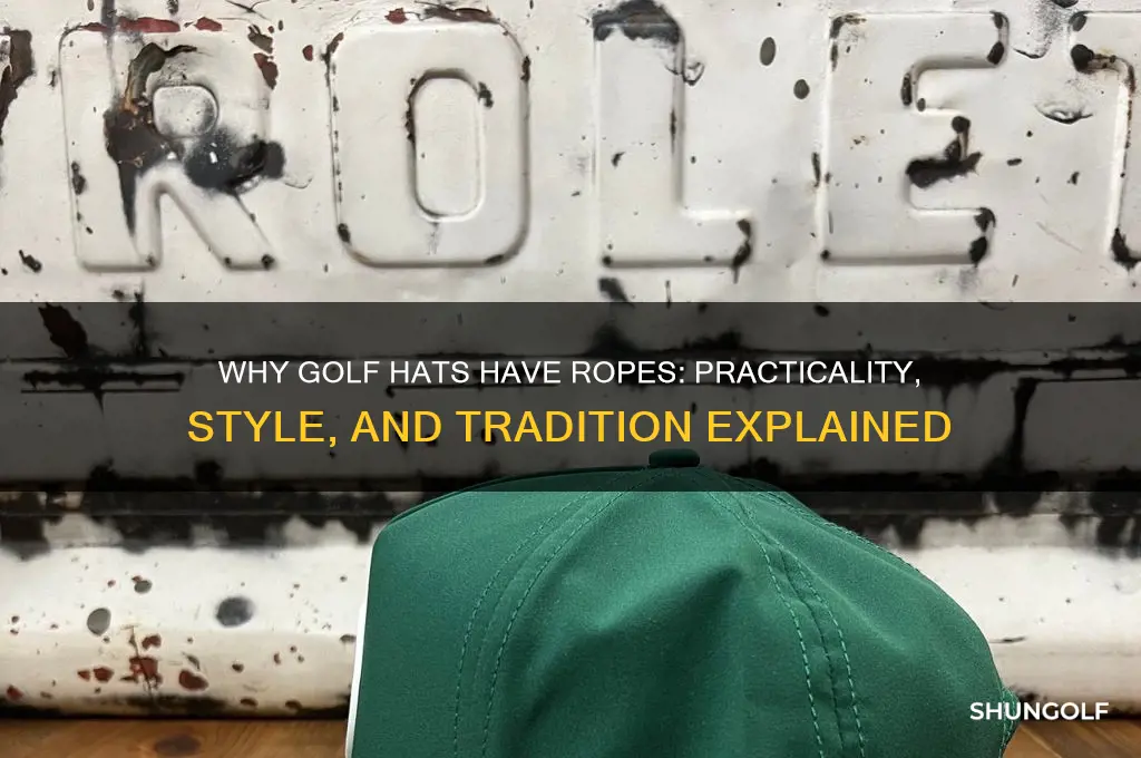 why do golf hats have ropes