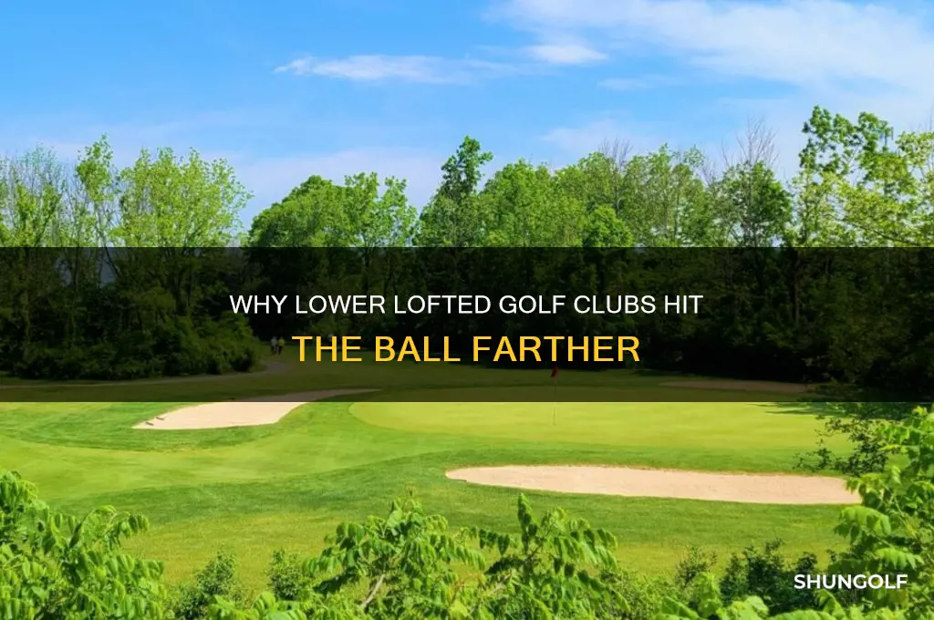 why do lower golf clubs go farther