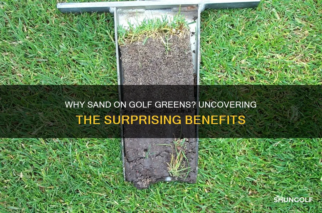 why do they put sand on golf greens