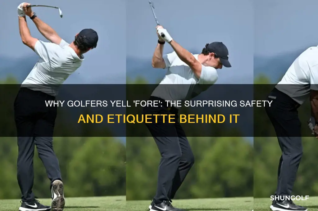 why do tou tell fore in golf