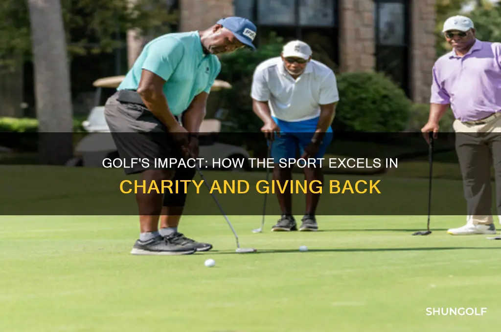 why does golf outperform in charity work