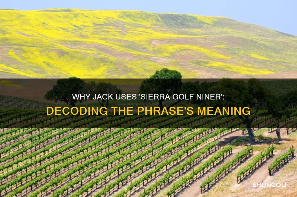 why does jack say sierra golf niner
