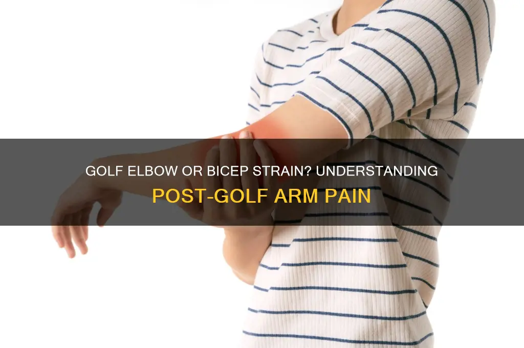 why does my bicep hurt after golf