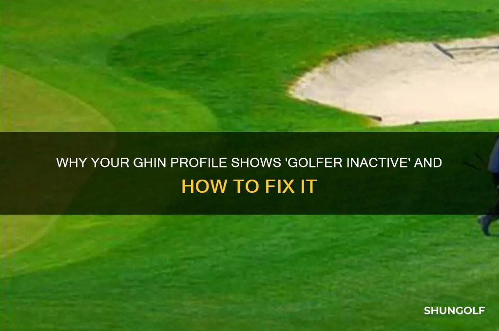 why does my ghin say golfer inactive