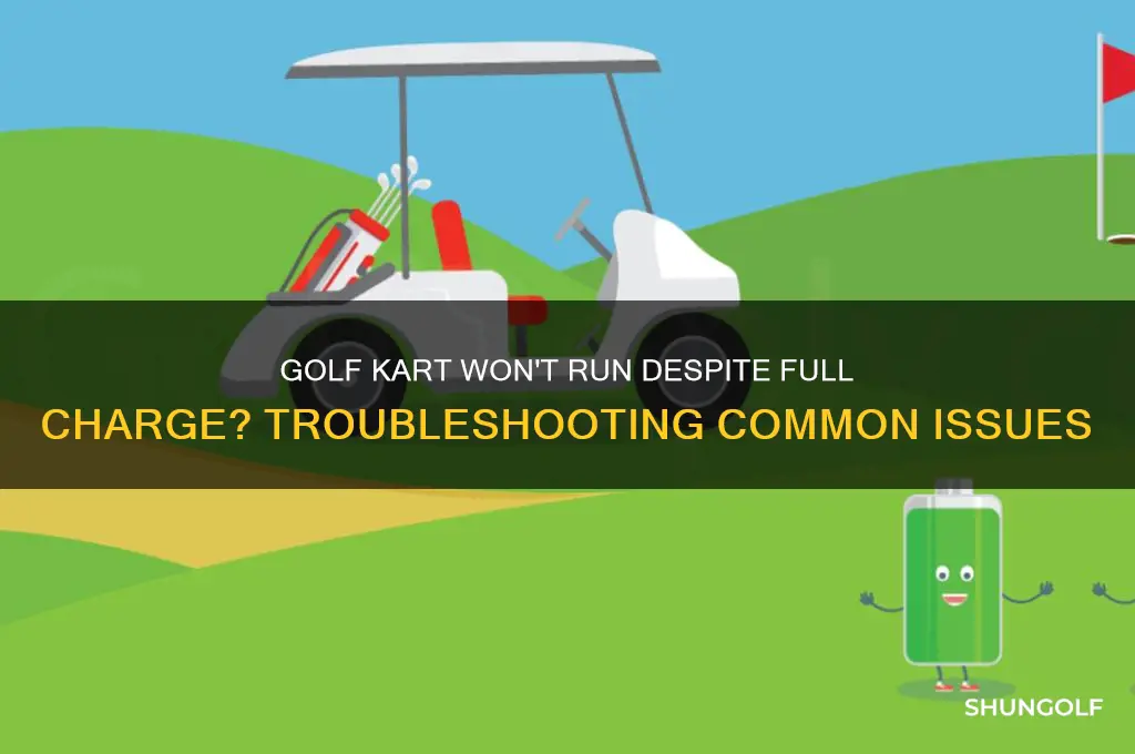 why does my golf kart no run with full charge