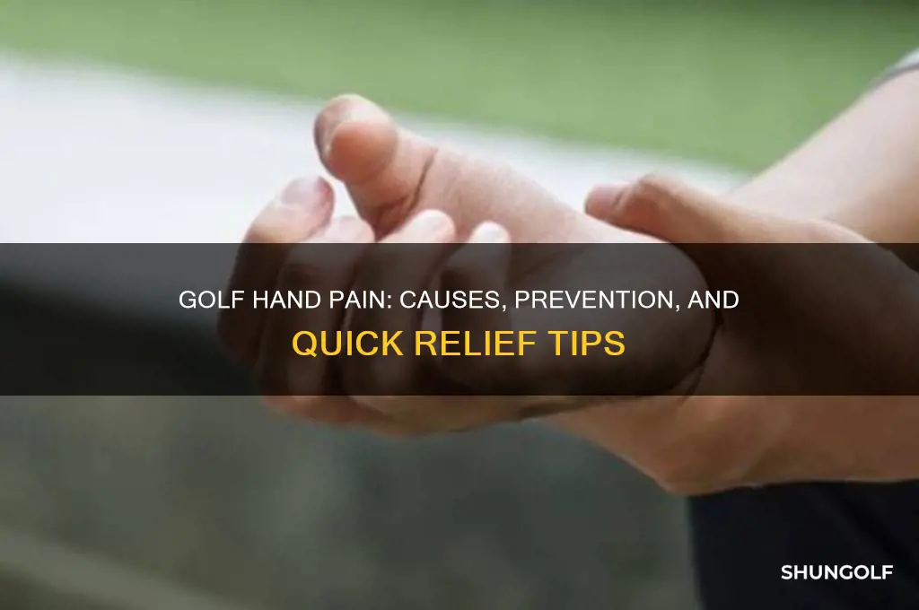 why does my hand hurt from golf