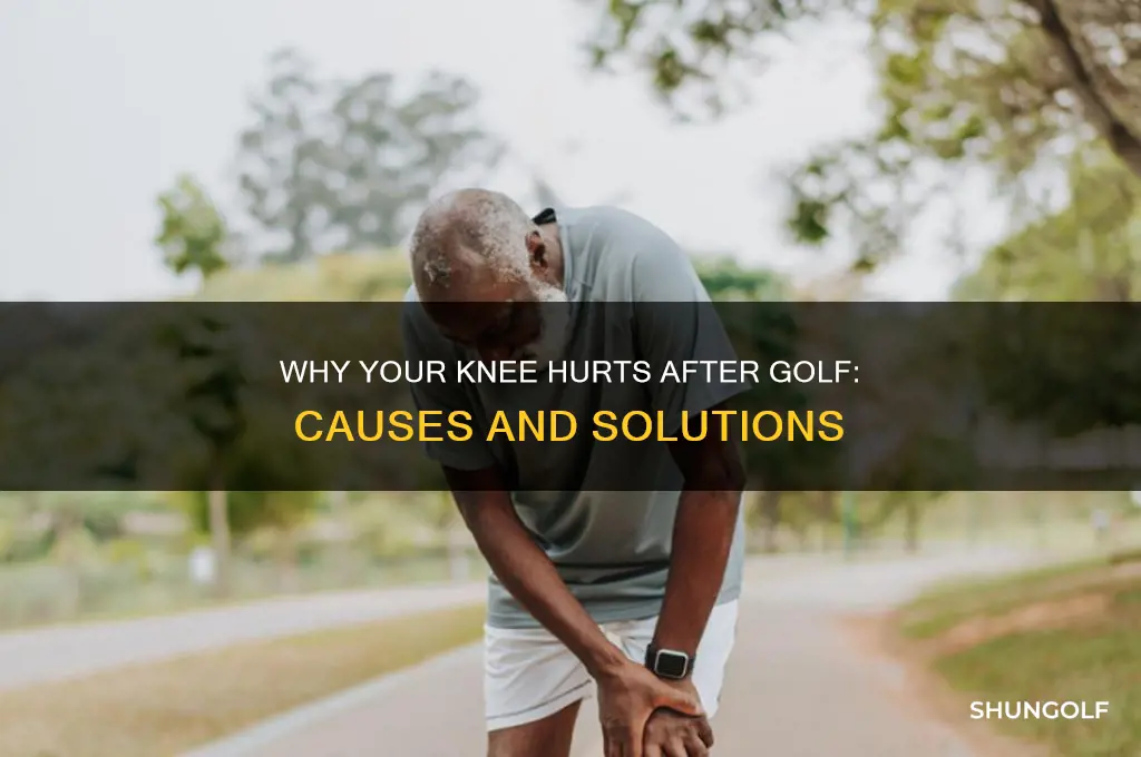 why does my knee hurt after golf