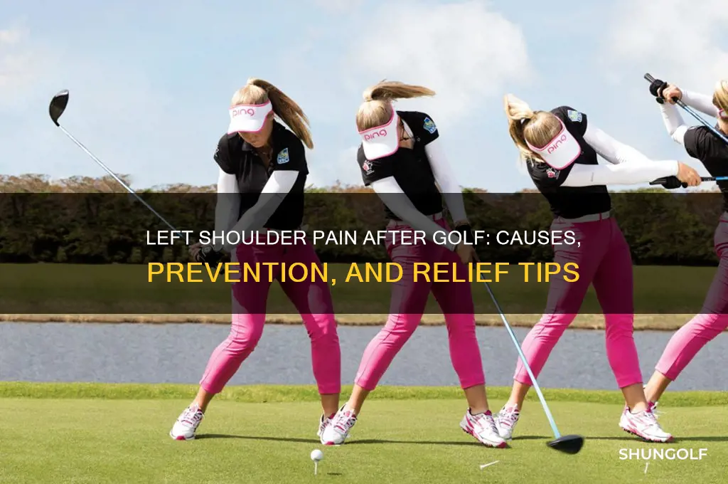why does my left shoulder hurt after golf