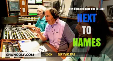 Why NBC Golf Adds 'College' to Player Names: Explained