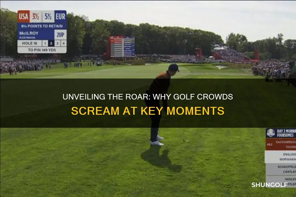 why golf crowds scream