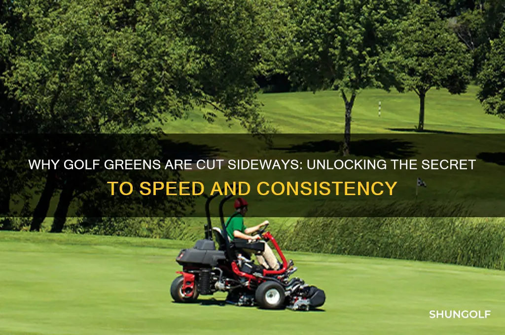 why golf green cutting sidewise
