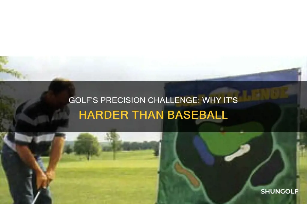 why golf is harder than baseball