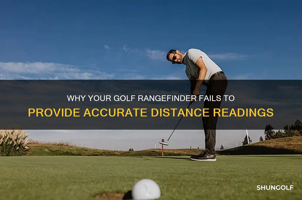 why golf range finder does not give distance