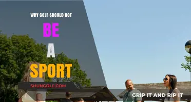 Golf: A Leisure Activity, Not a Competitive Sport