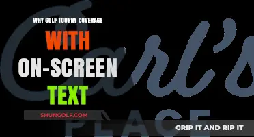Enhancing Golf Tournament Viewing: The Power of On-Screen Text