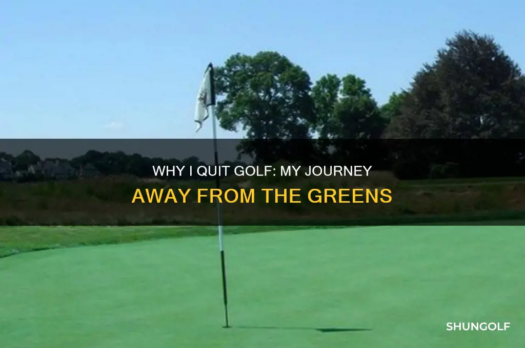 why i quit golf