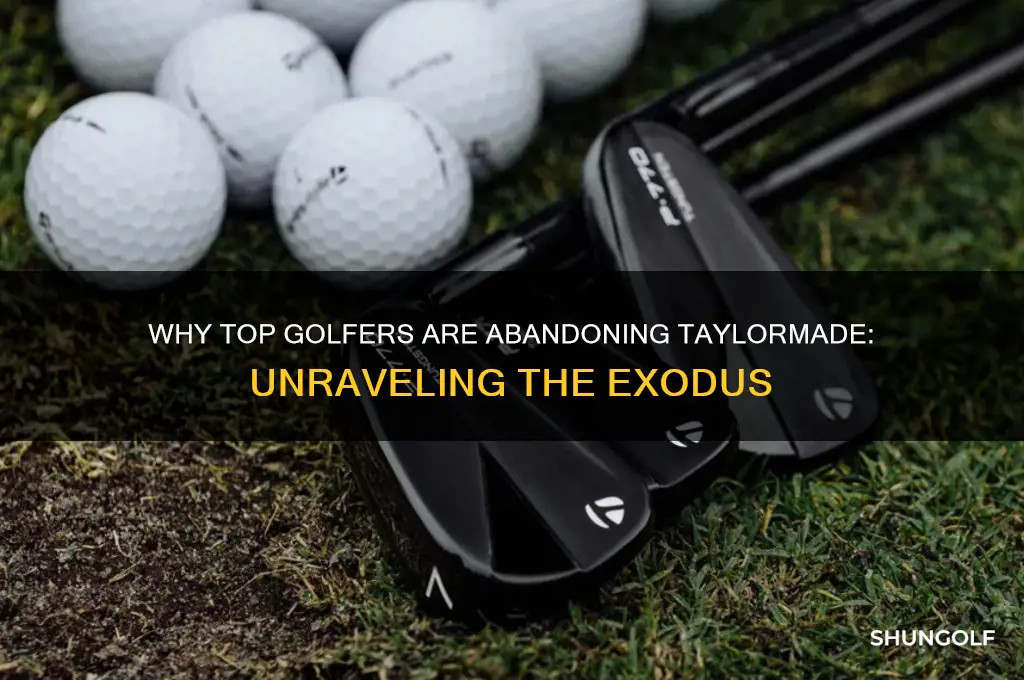 why is big names leaving taylormade golf