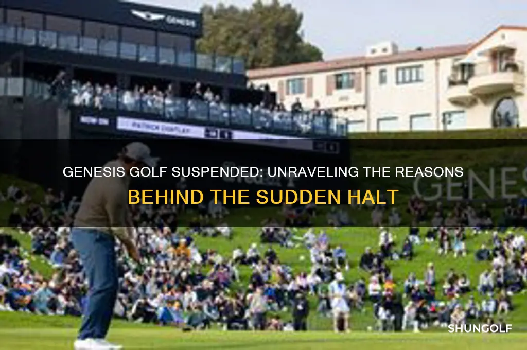 why is genesis golf suspended
