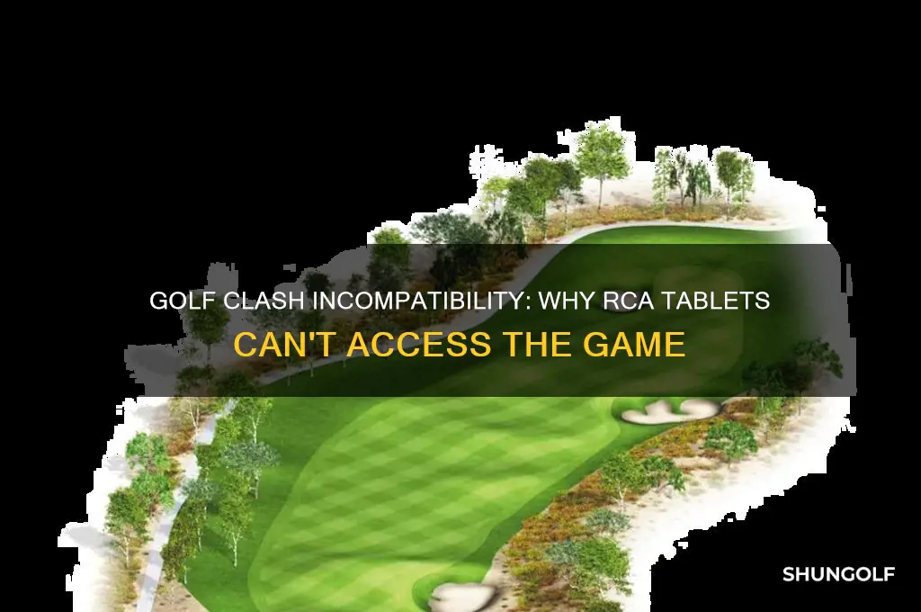 why is golf clash not available on rca tablet