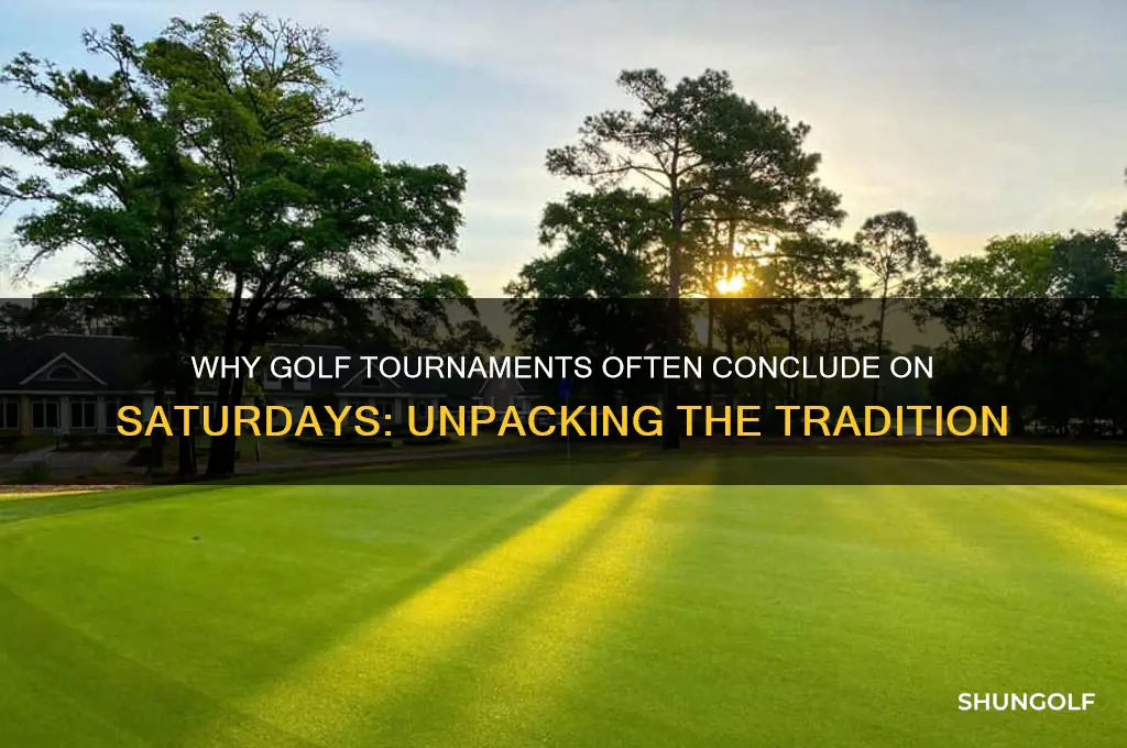 why is golf ending on saturday