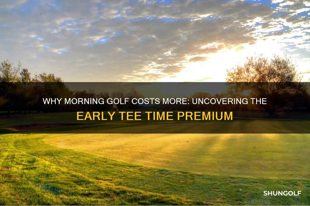why is golf more expensive in the morning