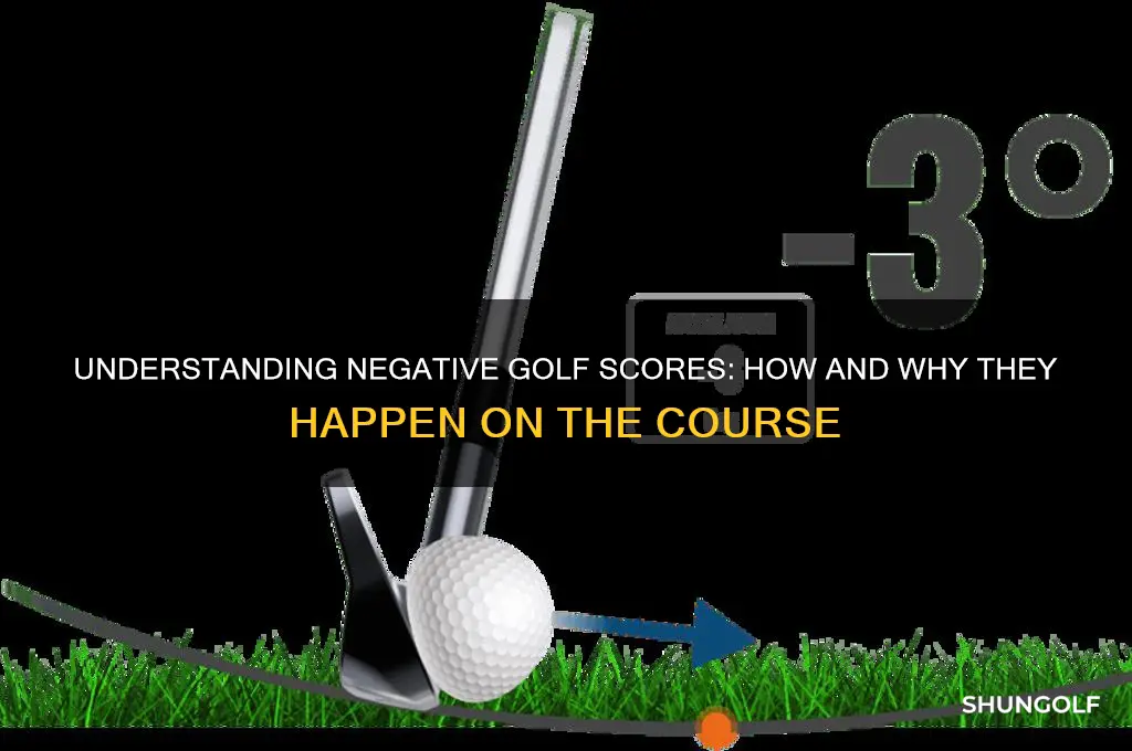 why is golf scores sometimes negetive