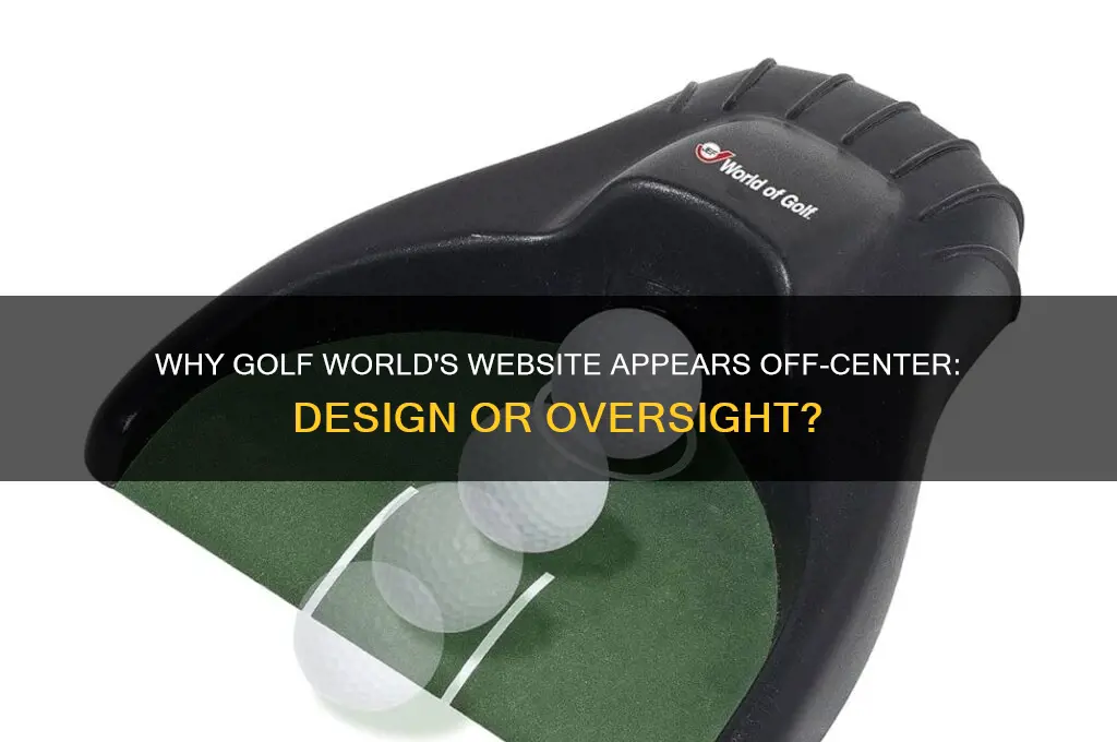 why is golf world web site off center