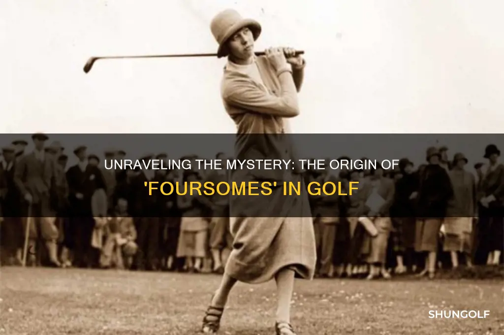 why is it called foursomes in golf