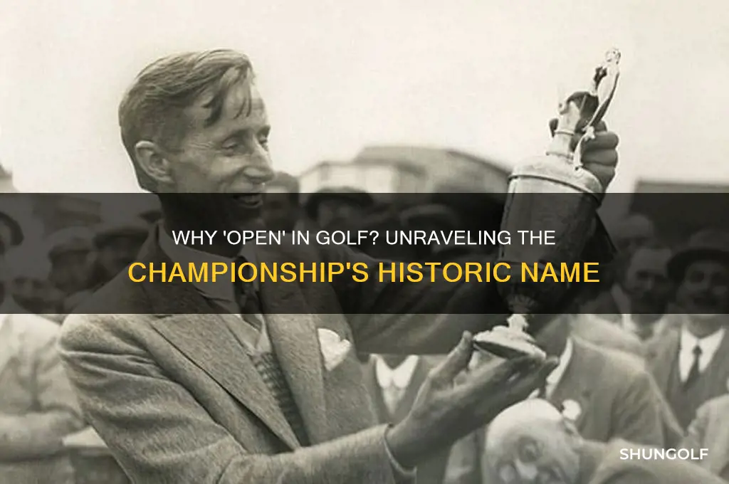 why is it called open in golf