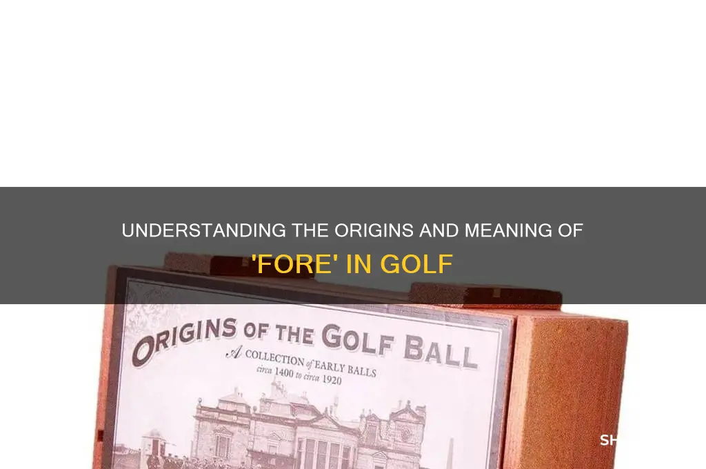 why is it fore in golf