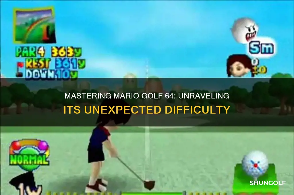 why is mario golf 64 so hard