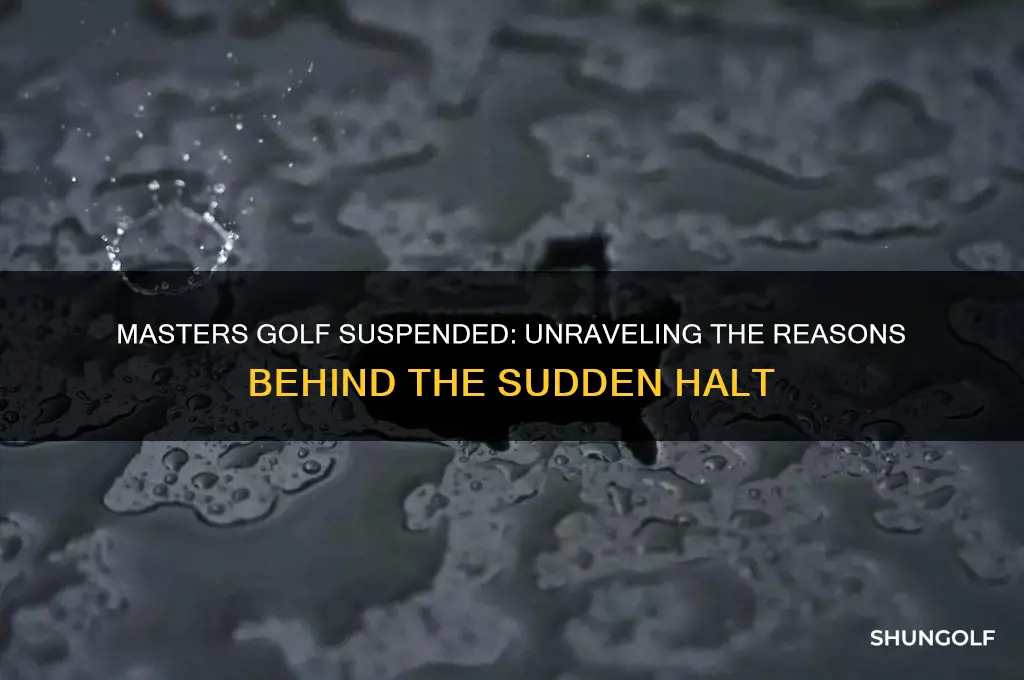 why is masters golf suspended