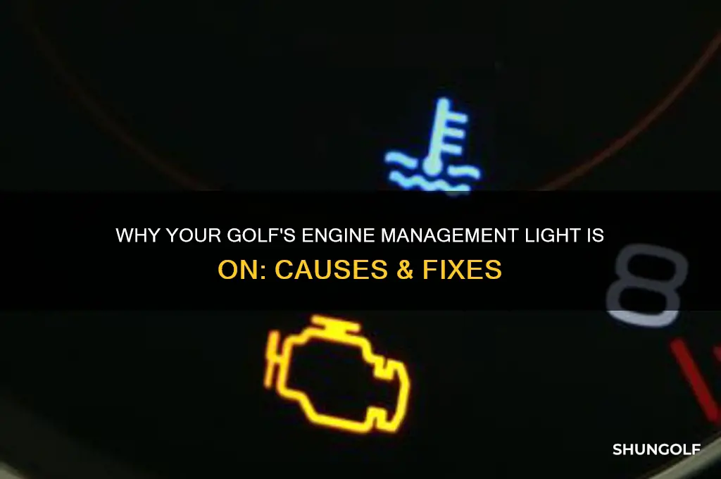 why is my engine management light on in my golf