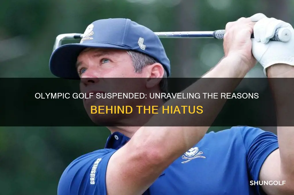 why is olympic golf suspended