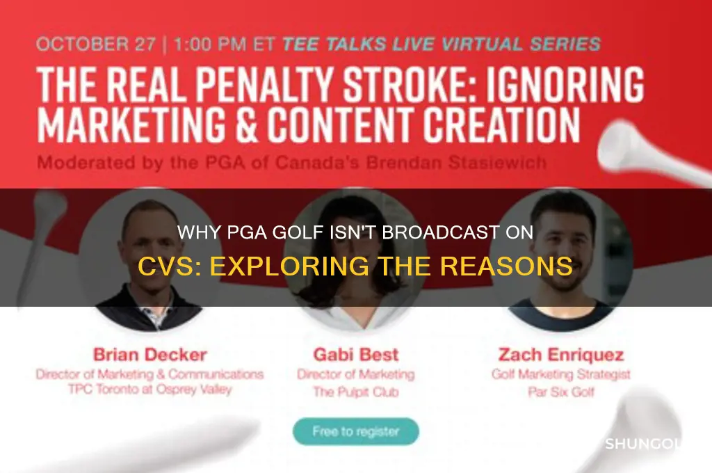 why is pga golf not on cvs