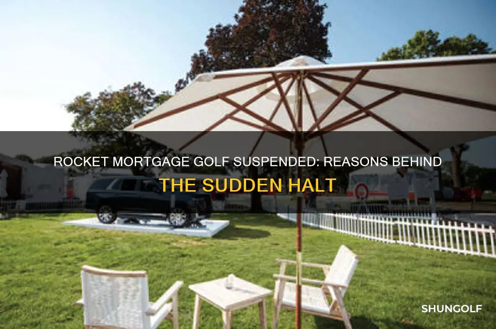 why is rocket mortgage golf suspended