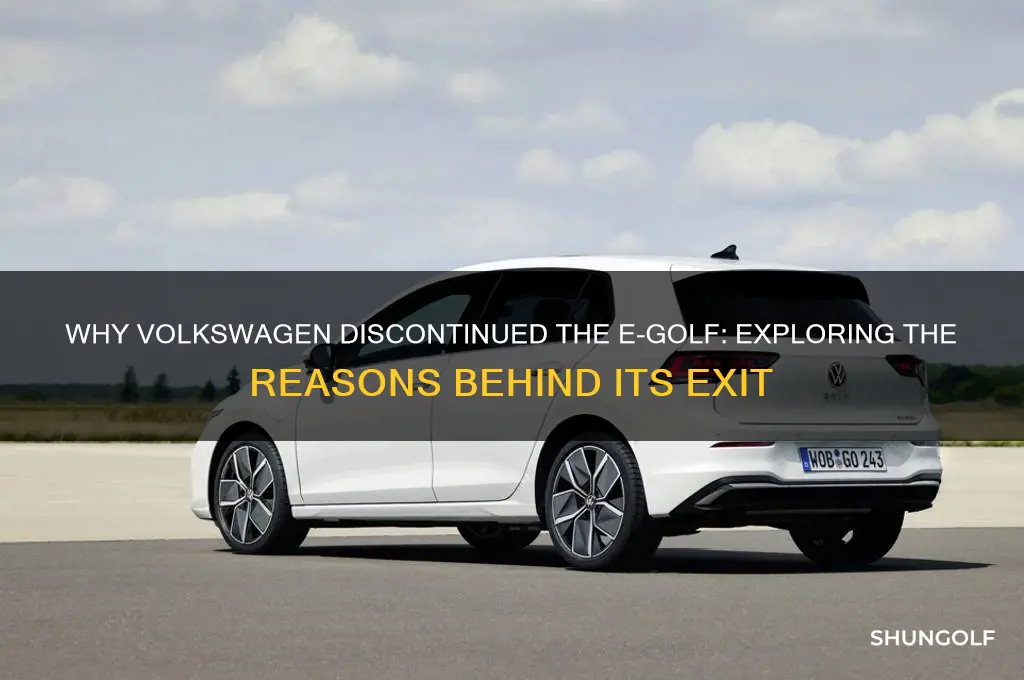 why is the e golf no longer available