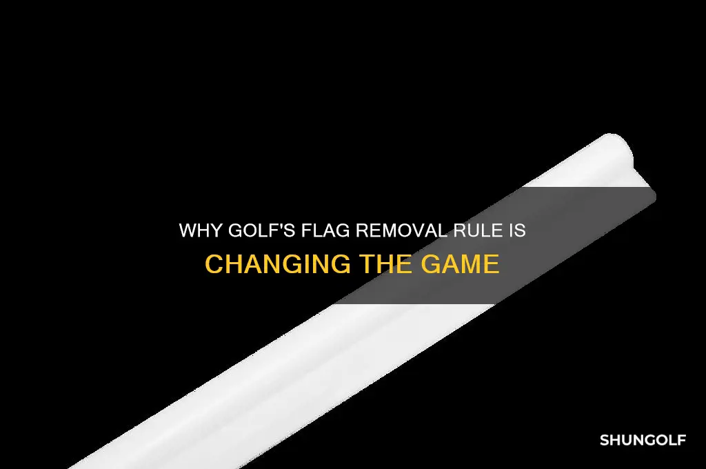 why is the flag removed golf