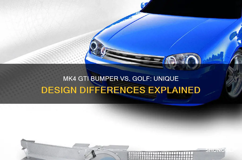 why is the mk4 gti bumper different from golfs