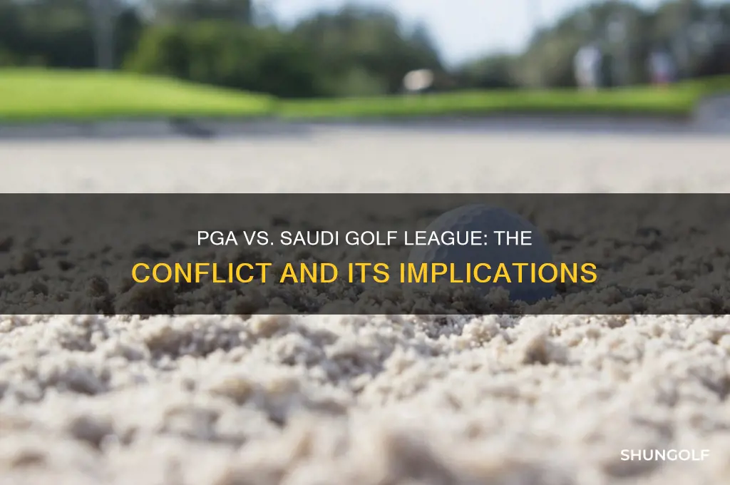 why is the pga against the saudi golf league