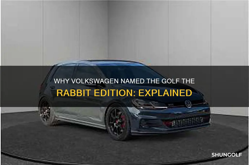 why is the volkwagen golf called thw rabbit edition