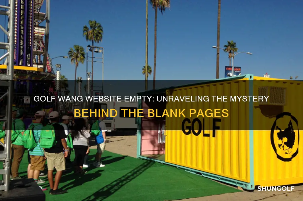 why is there nothing on golf wang website