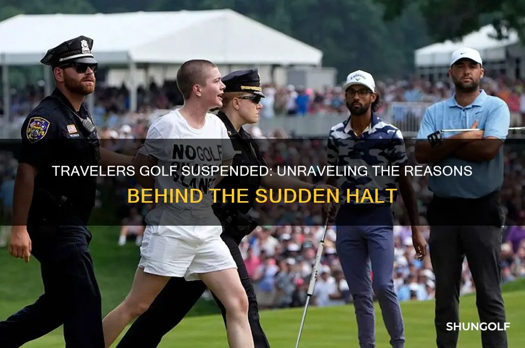 why is travelers golf suspended