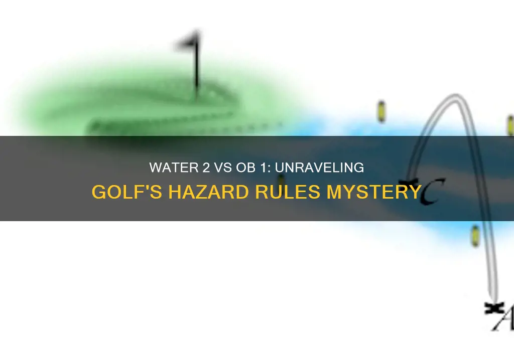 why is water 2 and ob 1 golf