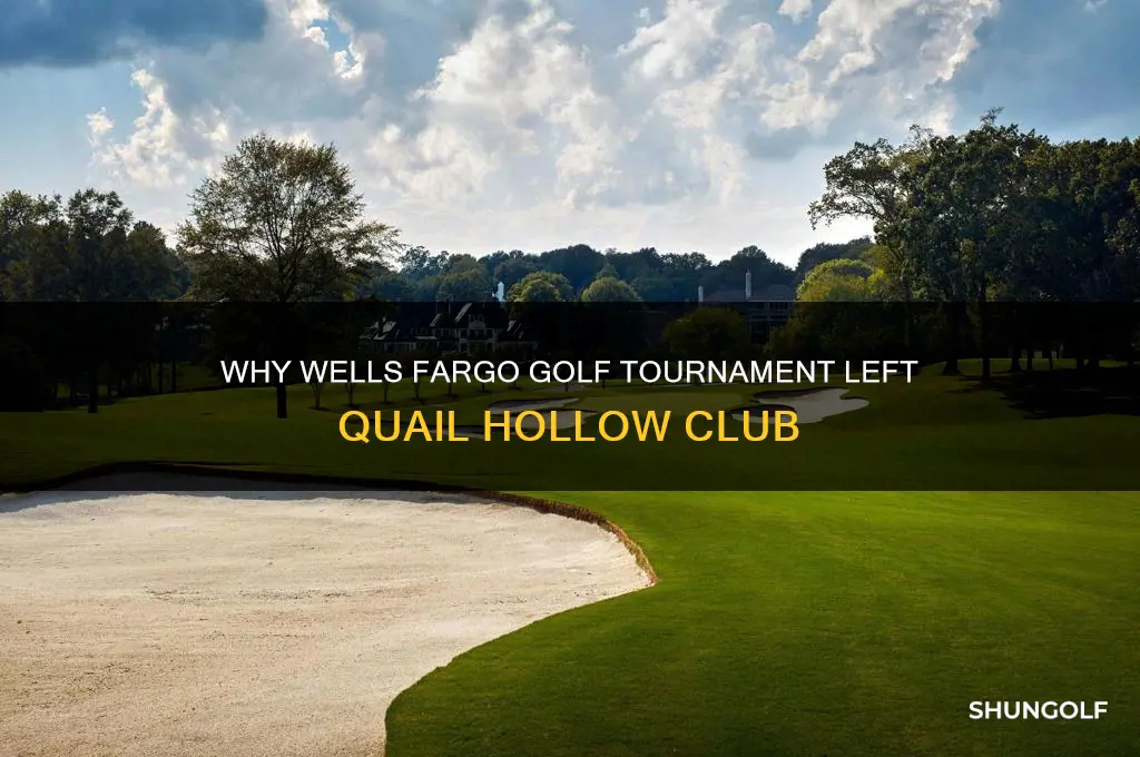 why is wells fargo golf tounament not at quail hollow