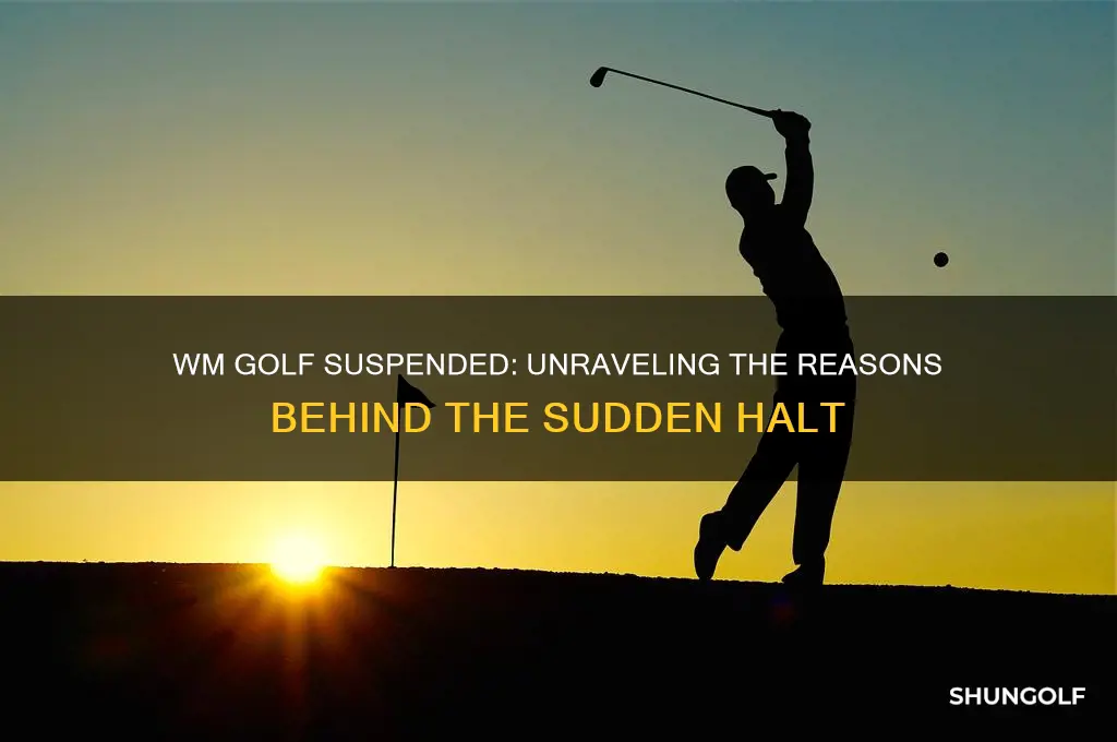 why is wm golf suspended